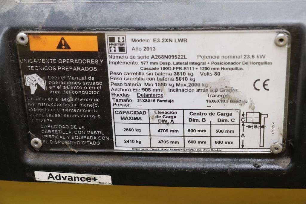 HYSTER E3.2XN LWB vorkheftruck-photo