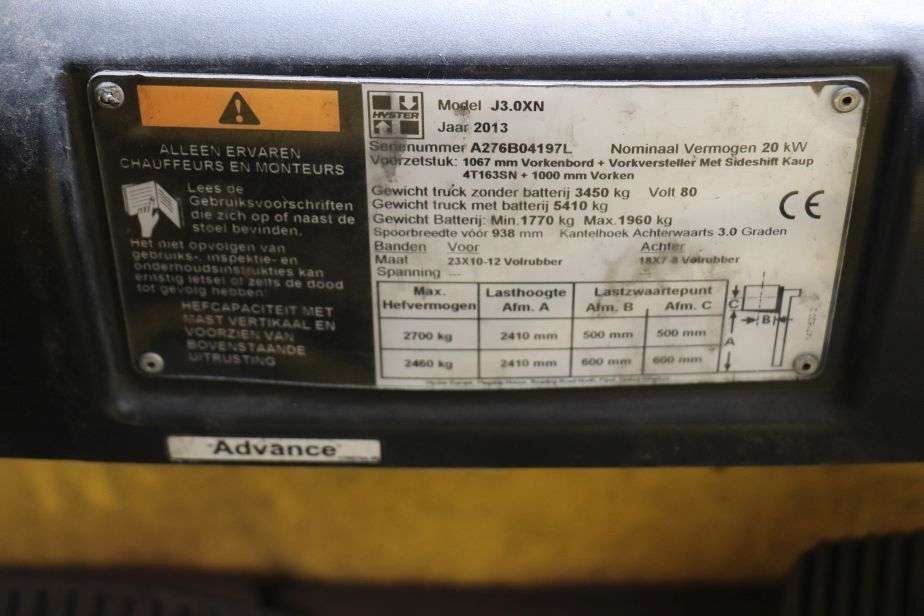 HYSTER J3.0XN vorkheftruck-photo